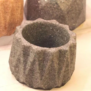 Кашпо для цветов напольное стеклянное "Ромб острый" / Горшок цветочный для растений