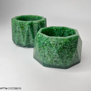 Кашпо для цветов напольное стеклянное "Ромб большой" / Горшок цветочный для растений