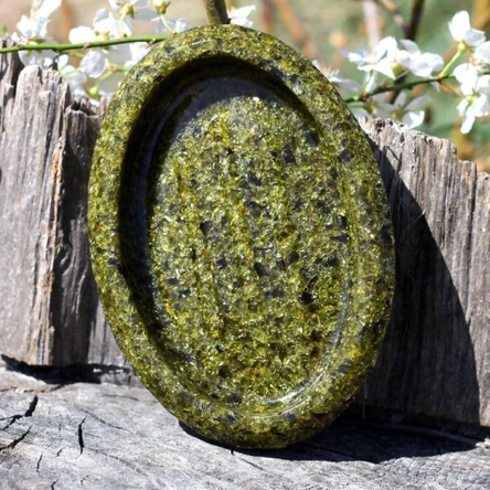 Мыльница для ванной и кухни стеклянная "Овал"