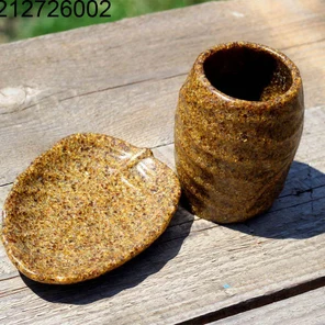 Набор аксессуаров для ванной комнаты / мыльница /стакан для зубных щеток "Лист"