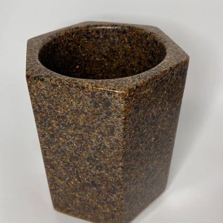 Кашпо для цветов напольное стеклянное "Ромб" / Горшок цветочный для растений